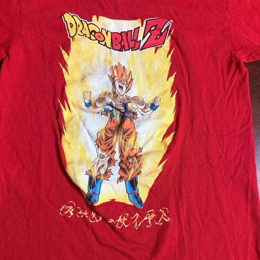 rare Dragon Ball Z Goku T Shirt Red Anime‎ Manga Graphic Tee Adult Small